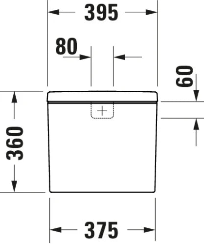 Duravit D-Neo réservoir de chasse - blanc - raccordement latéral - Dual Flush