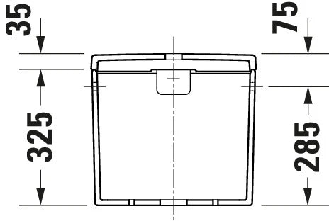 Duravit D-Neo réservoir de chasse - blanc - raccordement latéral - Dual Flush