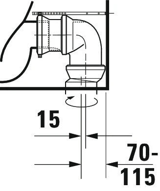 Duravit D-Neo cuvette à poser Rimless sortie Vario sans bride - blanc