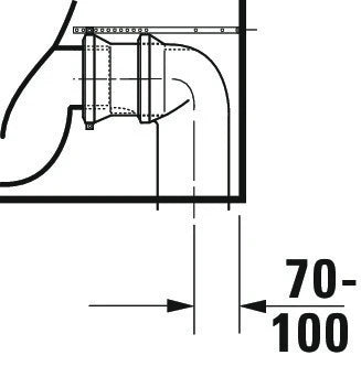 Duravit D-Neo cuvette à poser Rimless sortie Vario sans bride - blanc