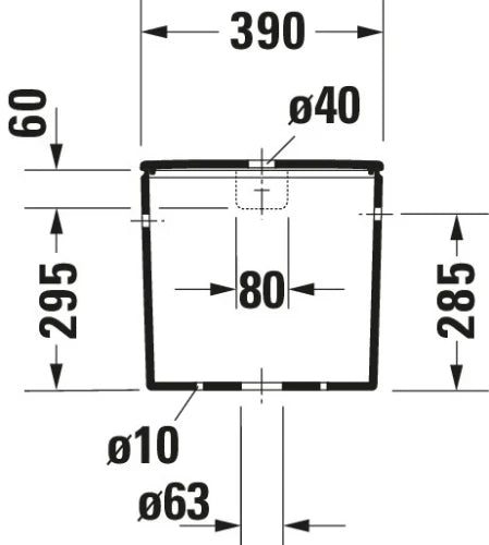 Duravit DuraStyle réservoir de chasse - blanc - raccordement latéral - Dual flush