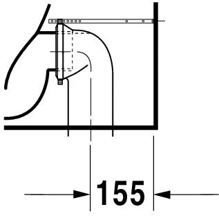 Duravit Durastyle cuvette à poser sortie Vario - blanc - L370xP630 mm