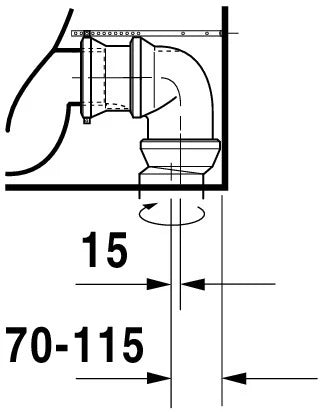 Duravit Durastyle cuvette à poser sortie Vario - blanc - L370xP630 mm