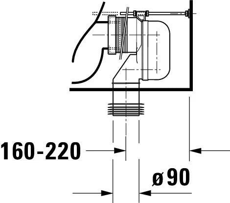 Duravit Durastyle cuvette à poser sortie Vario - blanc - L370xP630 mm