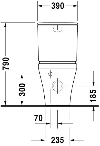 Duravit Durastyle cuvette à poser sortie Vario - blanc - L370xP630 mm