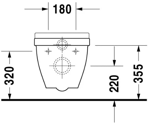 Duravit Starck 3 wc-suspendu - blanc - B360xD540 mm