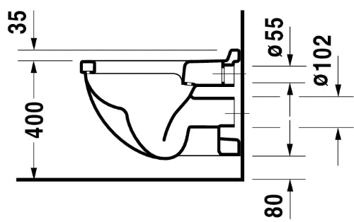 Duravit Starck 3 wc-suspendu - blanc - B360xD540 mm