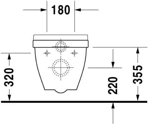 Duravit Starck 3 wc-suspendu compact - blanc - B360xD485 mm
