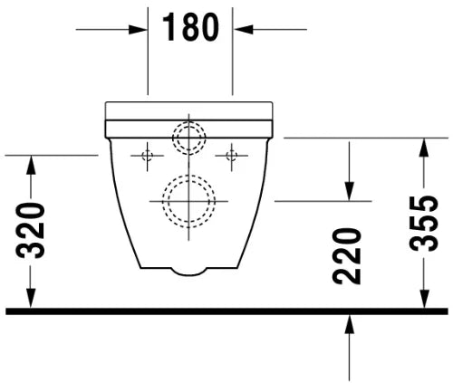 Duravit Starck 3 cuvette suspendue - blanc - L360xP700 mm -version longue
