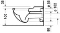 Duravit Starck 3 cuvette suspendue - blanc - L360xP700 mm -version longue