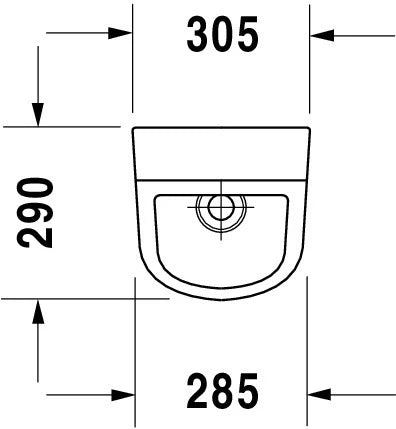 Duravit D-Code urinoir avec siphon - 565 x 305 x 290 mm - blanc - raccordement à l'arrière - rimless