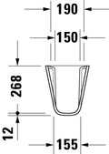 Duravit D-code cache-siphon - blanc