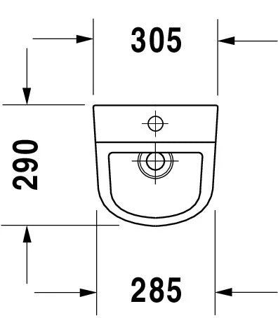 URINOIR DURAVIT D-CODE 28,50 - 29,50 o 57,50 ! blanc arrive apparente incl.siphon et fixations - RIMLESS