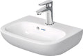 Duravit D-code lave-mains 450 x 340 mm - blanc - avec trou de robinet - avec trop-plein