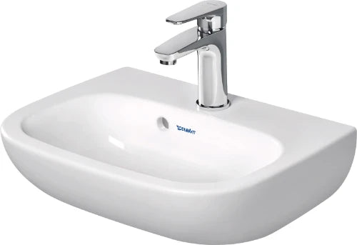 Duravit D-code lave-mains 450 x 340 mm - blanc - avec trou de robinet - avec trop-plein