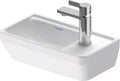 Duravit D-Neo lavabo 400 x 220 mm - blanc - avec trou de robinet droite - sans trop-plein - avec fixation - dessous vitré