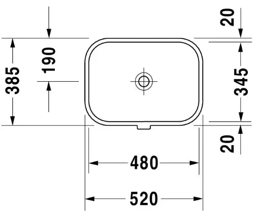 Duravit Happy D.2 lavabo sous plan 520 x 385 mm - blanc - sans trou de robinet - avec trop-plein