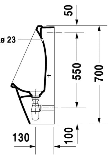Duravit Starck 3 Urinoir avec diffuseur blanc arrivée cachée