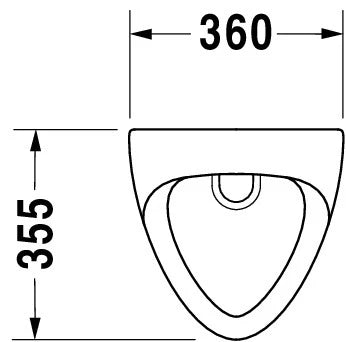 Duravit Bill urinoir 510 x 360 x 355 mm - blanc - raccordement à l'arrière