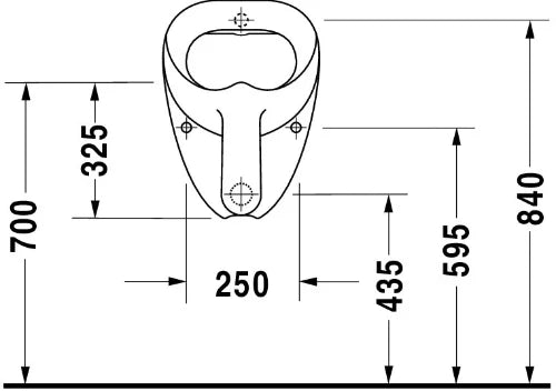 Duravit Bill urinoir 510 x 360 x 355 mm - blanc - raccordement à l'arrière