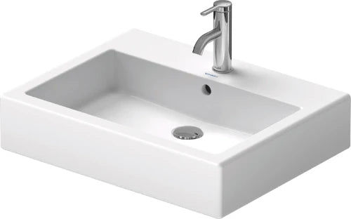 Duravit Vero lavabo à poser 600 x 470 mm - blanc - avec trou de robinet - avec trop-plein - poli pour tablette