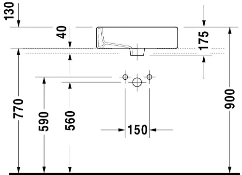 Duravit Vero lavabo 500 x 470 mm - blanc - avec trou de robinet - avec trop-plein - poli - fond vitré