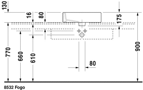 Duravit Vero lavabo 500 x 470 mm - blanc - avec trou de robinet - avec trop-plein - poli - fond vitré