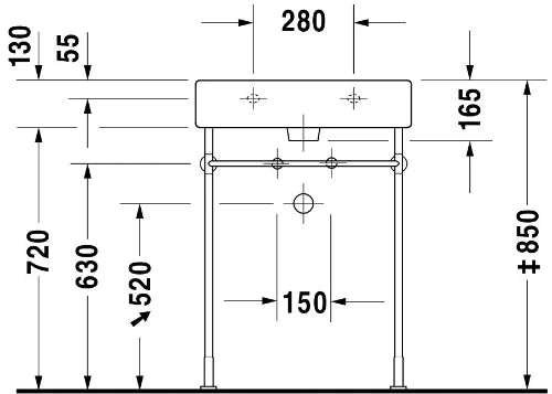 Duravit Vero lavabo à poser 600 x 470 mm - blanc - avec trou de robinet - avec trop-plein - poli pour tablette