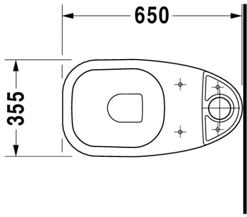 Duravit D-Code cuvette à poser PACK (cuvette + réservoir + siège) sortie H - blanc - B385xD650 mm