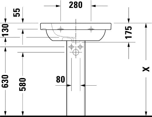 Duravit D-Code lavabo 650 x 480 mm - blanc - avec trou de robinet - avec trop-plein