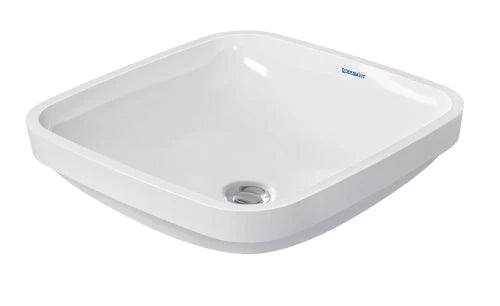 Duravit DuraStyle lavabo encastré 400 x 400 mm - blanc WonderGliss - sans trou de robinet - avec trop-plein