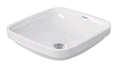 Duravit DuraStyle lavabo encastré 400 x 400 mm - blanc WonderGliss - sans trou de robinet - avec trop-plein
