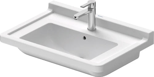 Duravit Starck 3 meuble lavabo 700 x 490 mm - blanc - avec trou de robinet - avec trop-plein