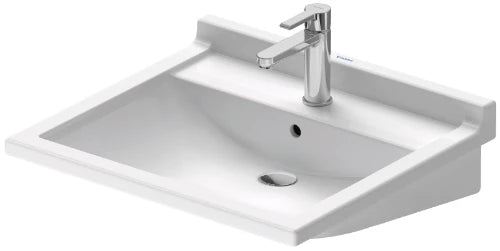 Duravit Starck 3 vital lavabo 600 x 545 mm - blanc - avec trou de robinet - avec trop-plein - pour les personnes handicapées