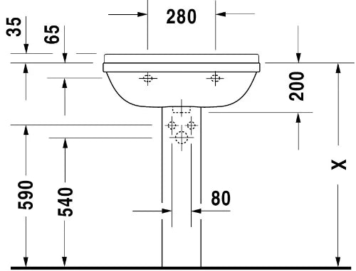 Duravit Starck 3 lavabo 650 x 480 mm - blanc - avec trou de robinet - avec trop-plein