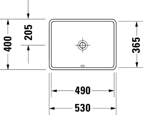 Duravit Starck 3 lavabo sous plan 530 x 365 mm - blanc - sans trou de robinet - avec trop-plein - poli