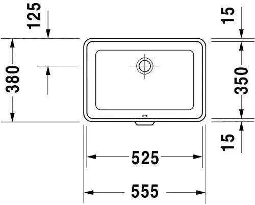 Duravit 2nd Floor lavabo sous plan 525 x 350 mm - blanc - sans trou de robinet - avec trop-plein - fixation inclus