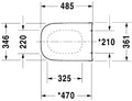 Duravit D-Code Vital abattant - blanc - charnière inox - version longue