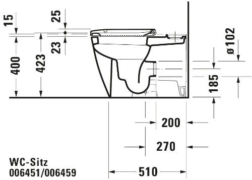 Duravit Happy D.2 abattant - blanc - softclose - charnière inox