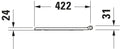 Duravit 1930 abattant - blanc - softclose - charnière chromé