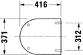 Duravit Starck 3 Vital abattant - blanc - sans softclose - charnière inox en 1 pièce