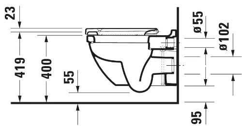 Duravit Starck 3 abattant - blanc - charnière inox