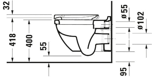 Duravit Starck 3 abattant - blanc - softclose - charnière inox - quick release