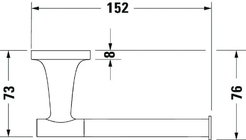 Duravit Starck T porte-rouleau 152 x 76 x 50 mm - chromé