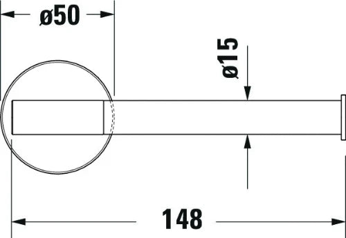 Duravit Starck T porte-rouleau 152 x 76 x 50 mm - chromé