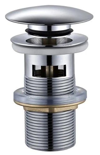 ProOne crépine lavabo push-up/down 5/4 x 90mm - chromé - avec trop-plein