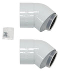 Vaillant RGA concentrique PP/acier coude 45° 80/125 mm - prix par set de 2 pièces