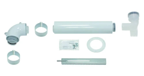 Vaillant RGA concentrique PP/acier kit de base pour raccordement cheminée 60/100 mm avec sortie 80 mm