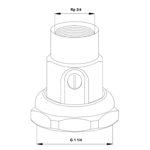 Grundfos raccord vanne5/4 F X 3/4 F p/circulateur p/ditribution eau chaude sanitaire -2pièces
