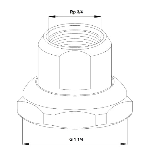 Grundfos laiton set de raccords pompes FF 5/4 x 3/4 -prix par set